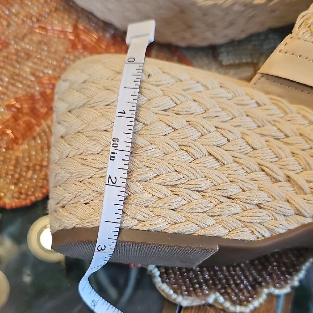 ON Women's Braided Espadrille Wedge Sandals in Cream